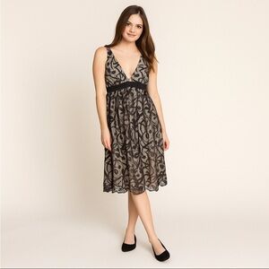 Milly Brown Guipure Lace Dress Size 6